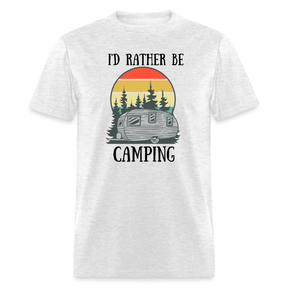 Rather Be Camping Tee - light heather gray