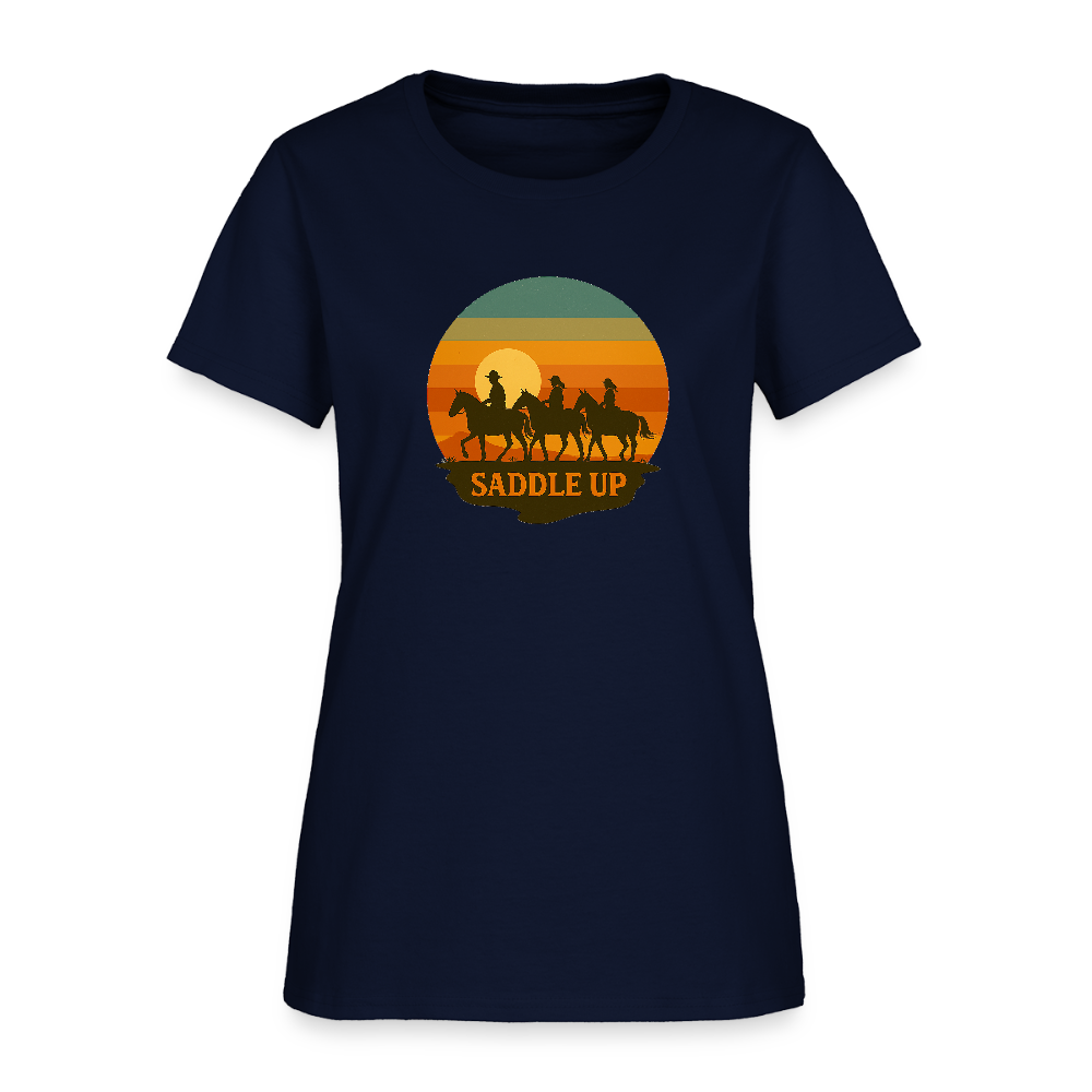 Saddle Up Women's Tee - navy
