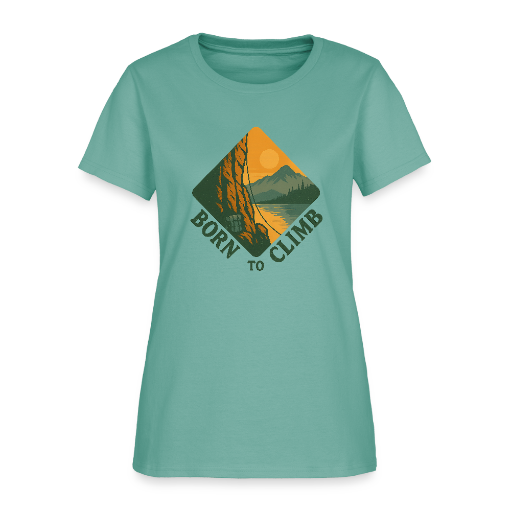 Born To Climb Women's Tee - aquatic