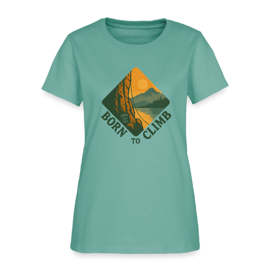 Born To Climb Women's Tee - aquatic