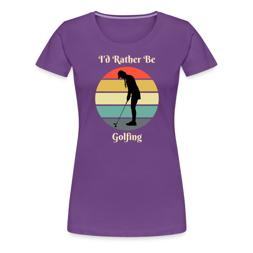 Rather Be Golfing Women's Premium Tee - purple