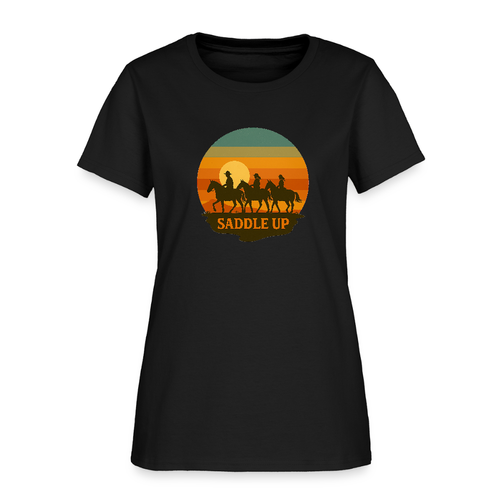 Saddle Up Women's Tee - black