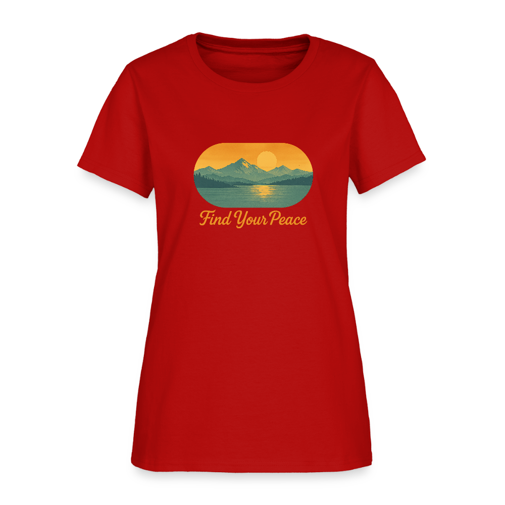 Find Your Peace Women's Tee - red
