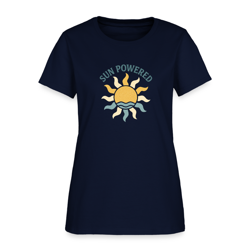 Sun Powered Women's Tee - navy