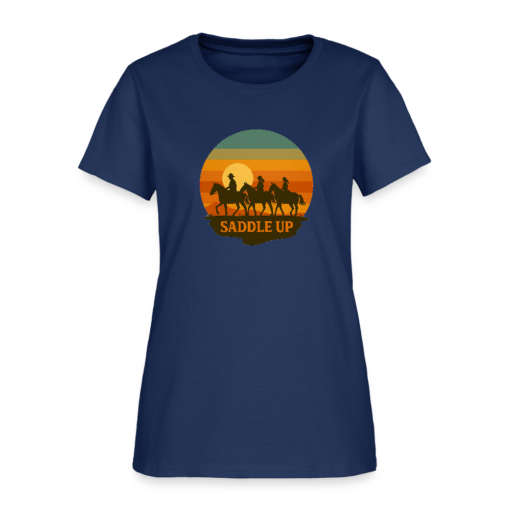 Saddle Up Women's Tee -  blue dusk