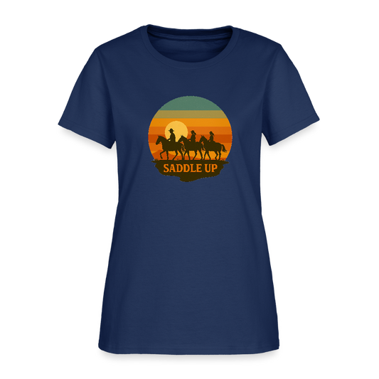 Saddle Up Women's Tee -  blue dusk