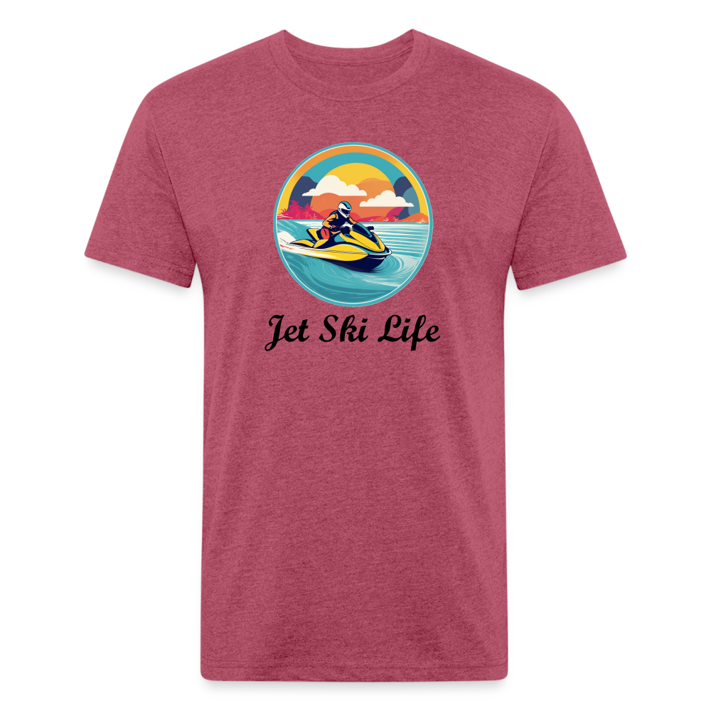 Jet Ski Life Tee - heather burgundy