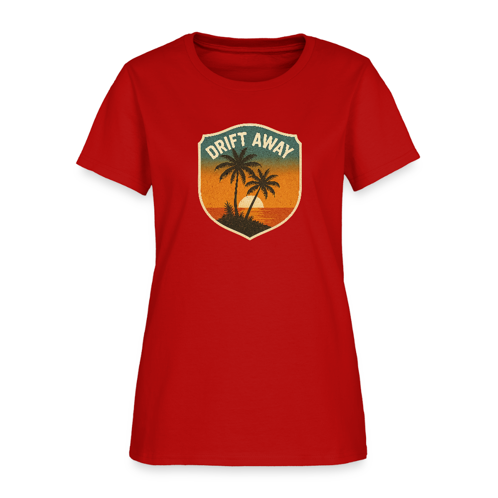 Drift Away Women's Tee - red