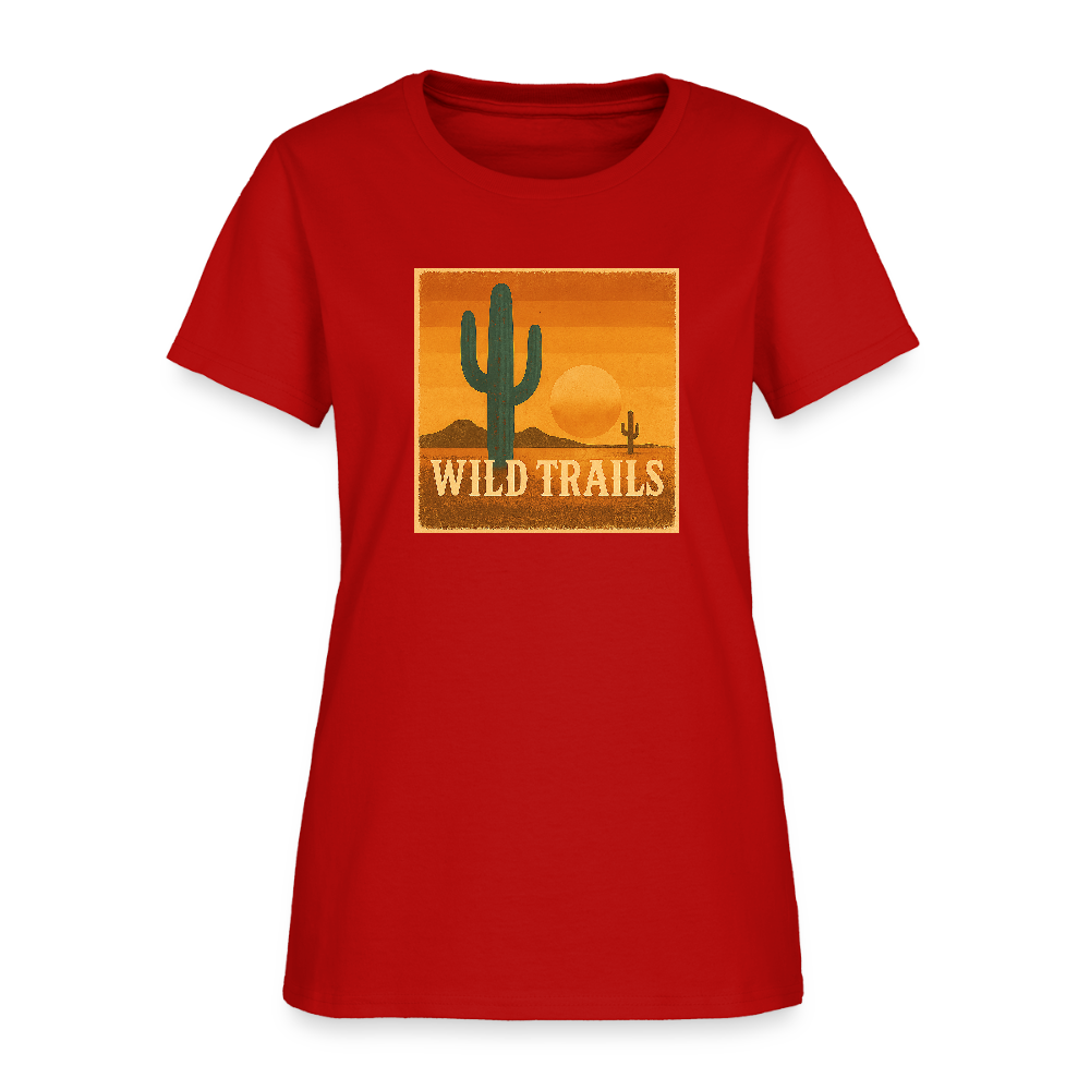 Wild Trails Women's Tee - red