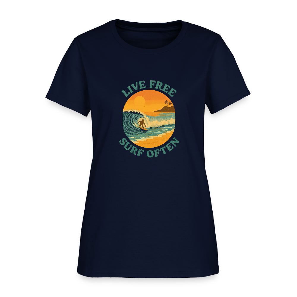 Surf Often Women's Tee - navy
