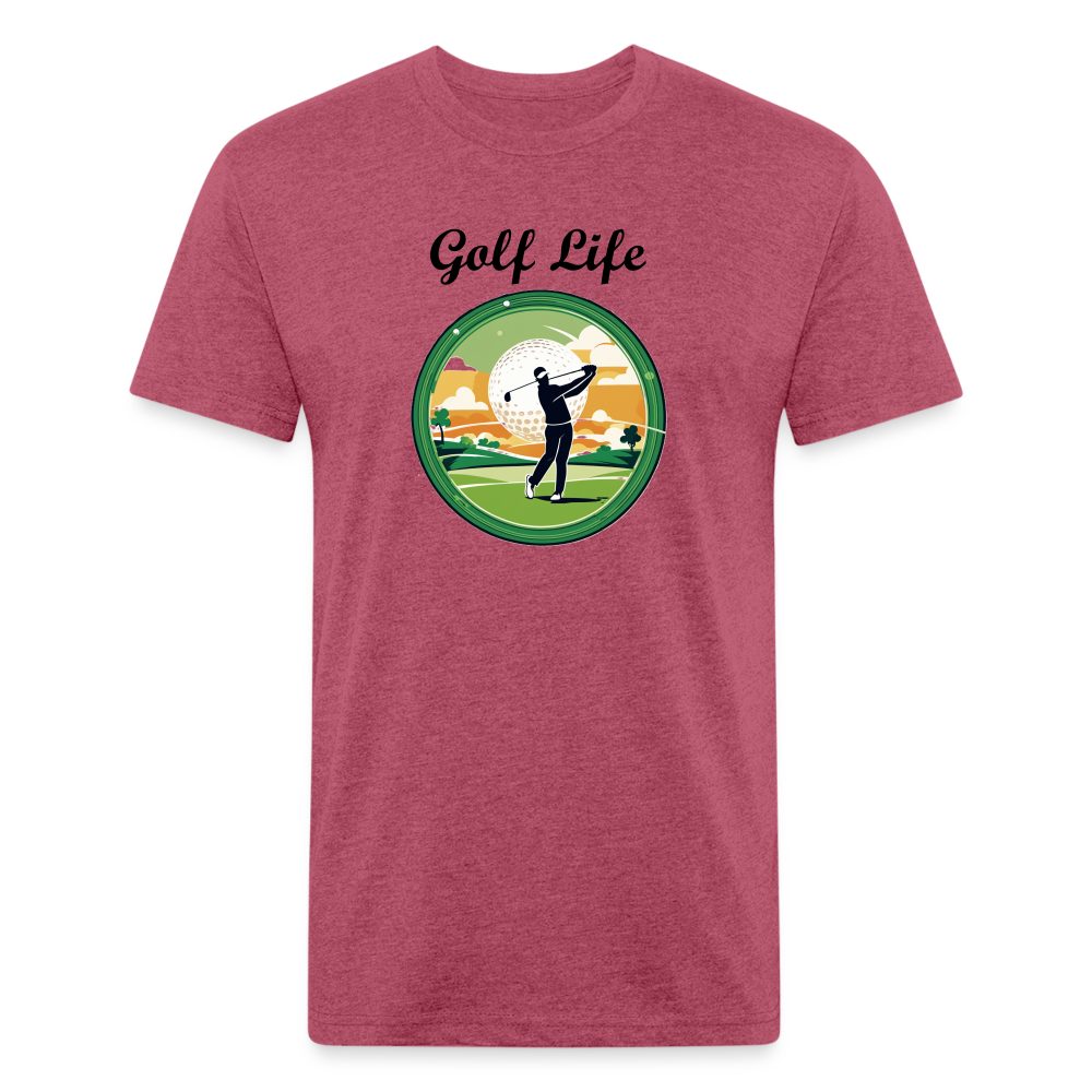 Golf Life Tee - heather burgundy