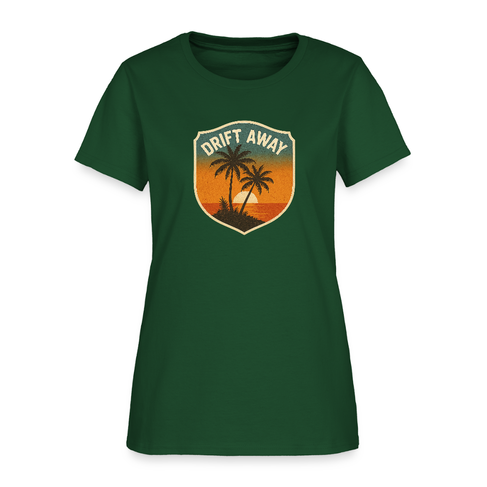 Drift Away Women's Tee - forest green