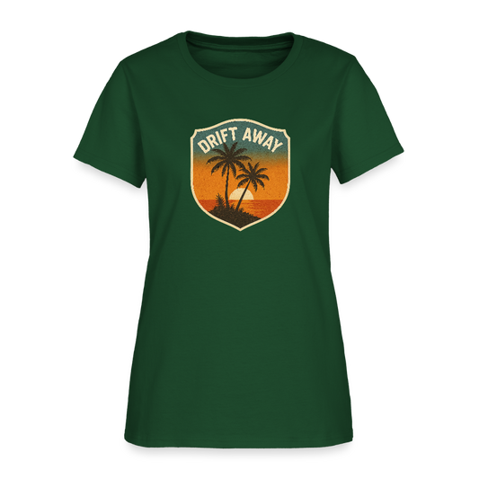 Drift Away Women's Tee - forest green