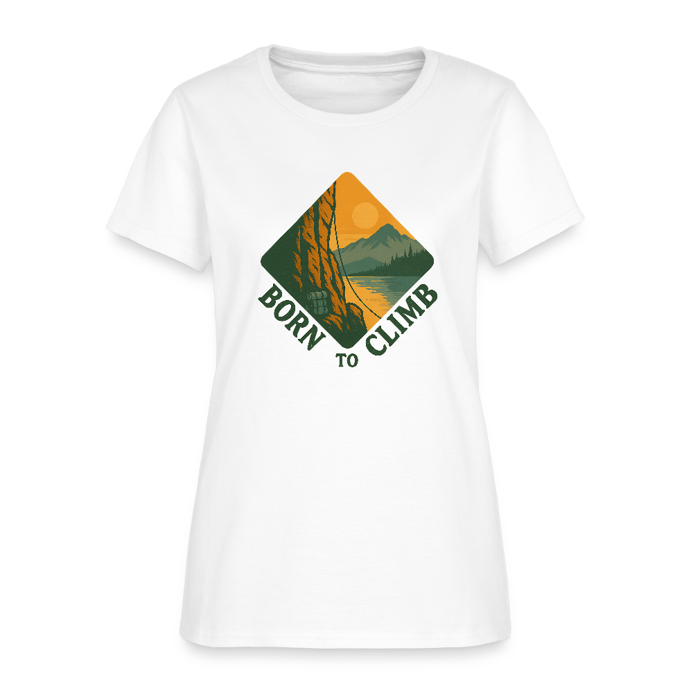 Born To Climb Women's Tee - white