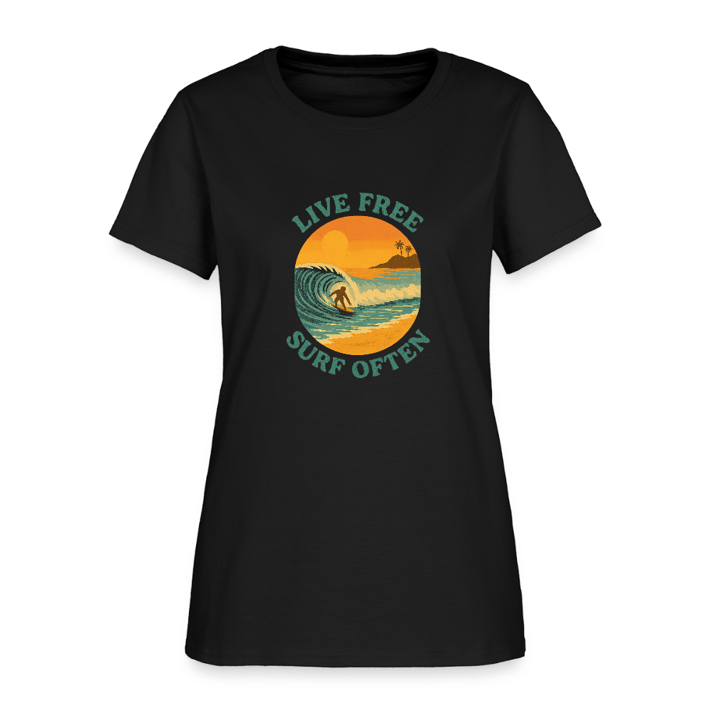 Surf Often Women's Tee - black