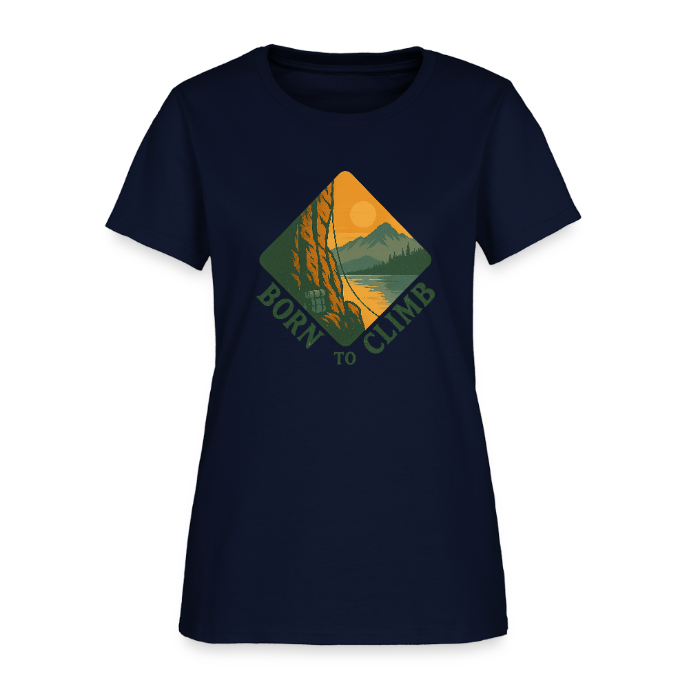 Born To Climb Women's Tee - navy