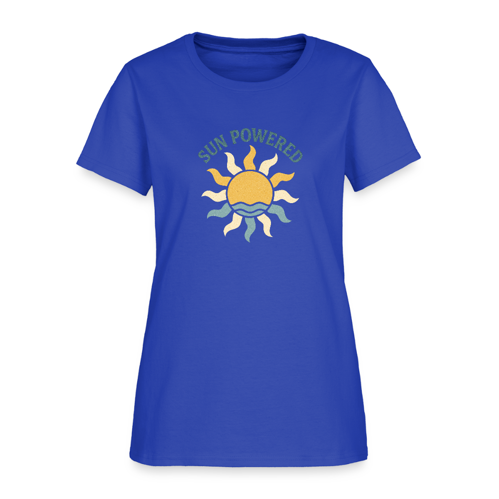 Sun Powered Women's Tee - royal blue