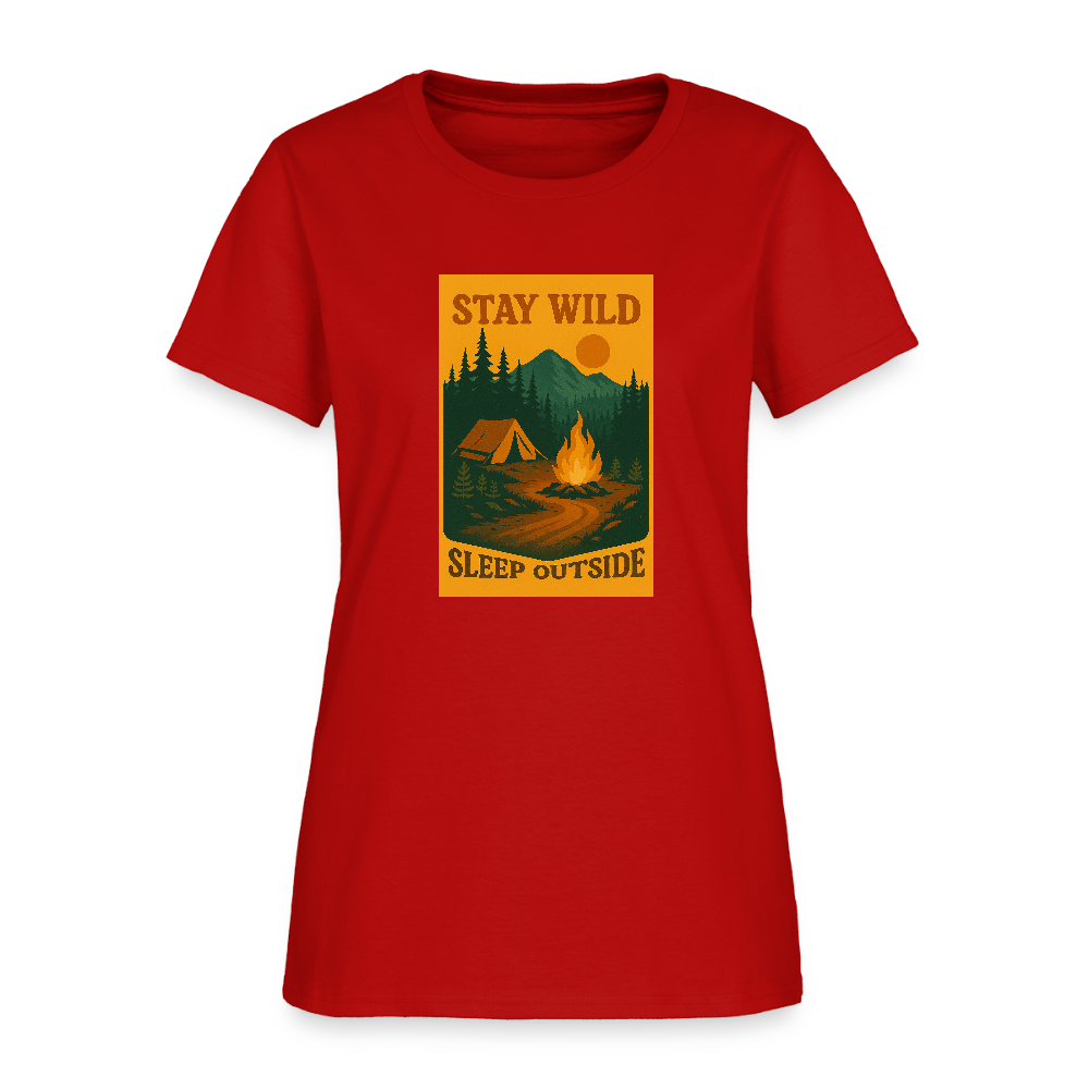 Stay Wild Women's Tee - red