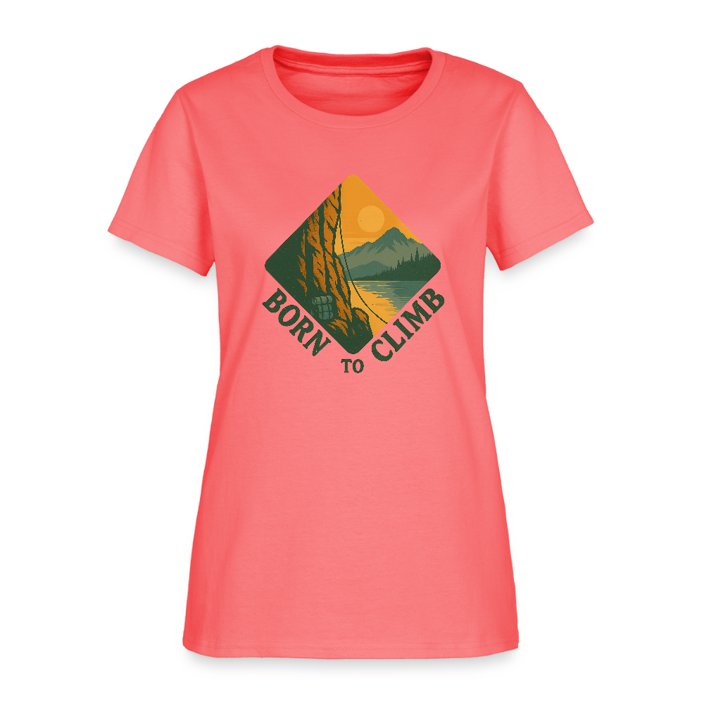 Born To Climb Women's Tee - coral