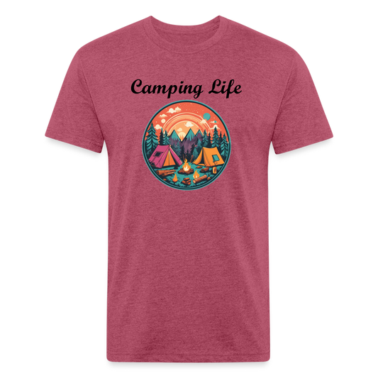 Camping Life Tee - heather burgundy