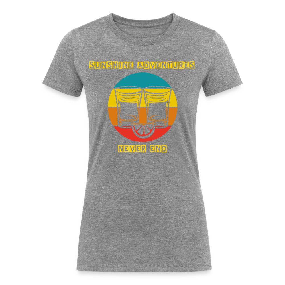 Double Shot Sunshine Adventures Women's Tri-Blend Tee - heather gray