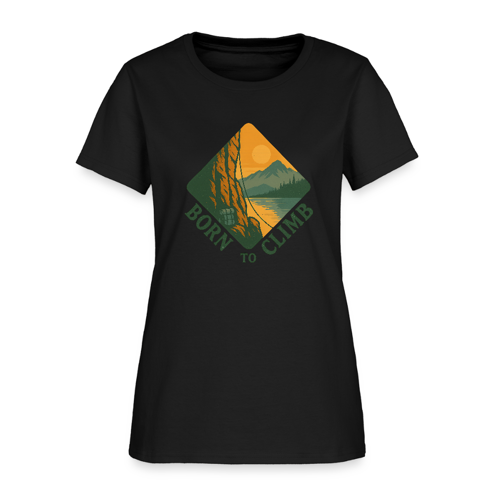 Born To Climb Women's Tee - black