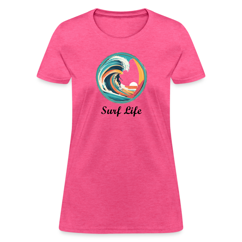 Surf Life Women's Tee - heather pink