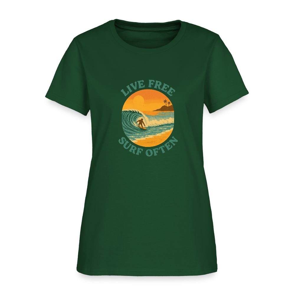 Surf Often Women's Tee - forest green