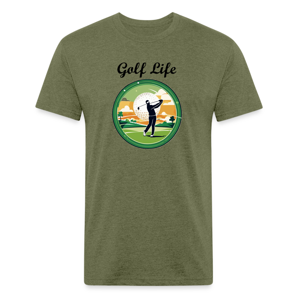 Golf Life Tee - heather military green