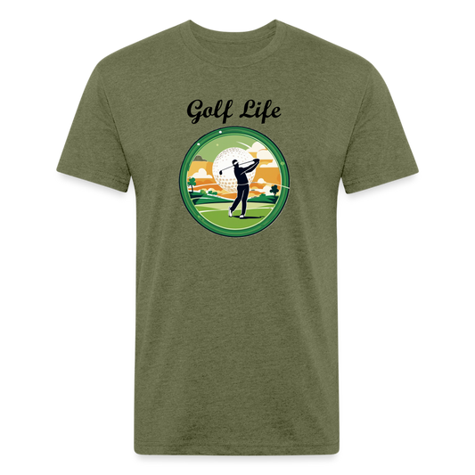 Golf Life Tee - heather military green