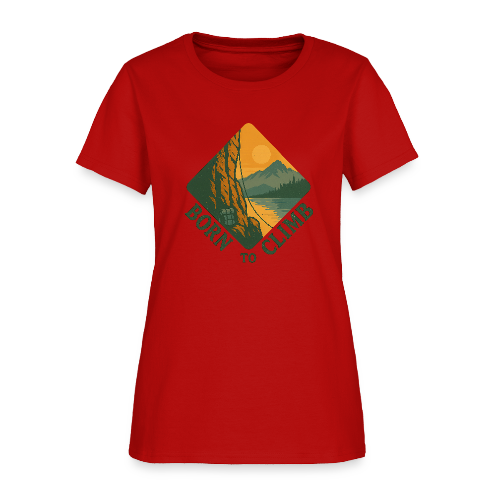 Born To Climb Women's Tee - red