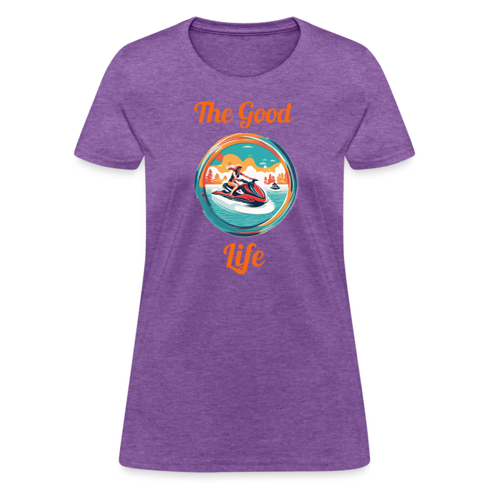 Good Life Jet Ski Women's Tee - purple heather