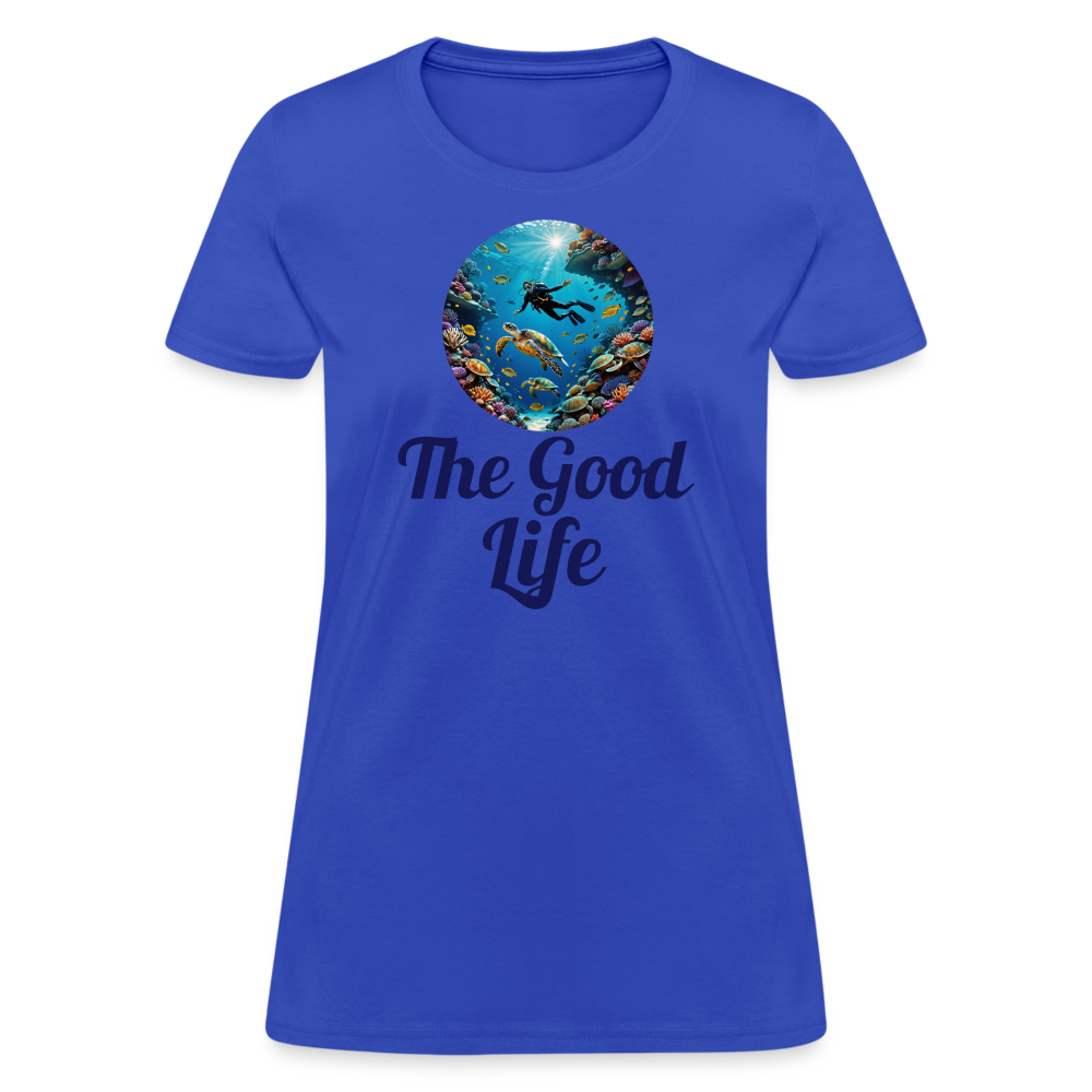 Good Life Diving Women's Tee - royal blue