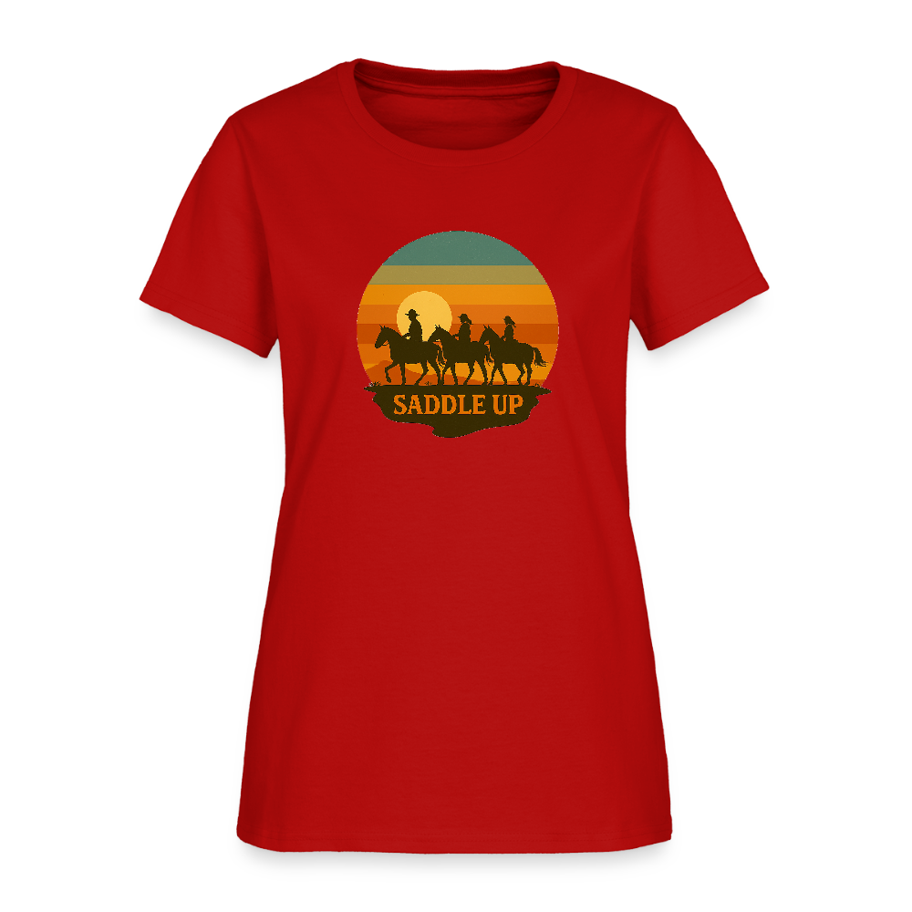 Saddle Up Women's Tee - red