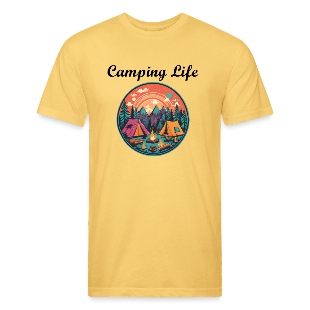 Camping Life Tee - pastel yellow