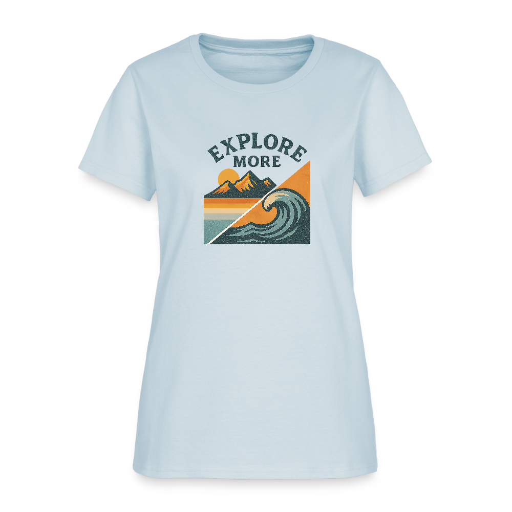 Explore More Women's Tee - light blue