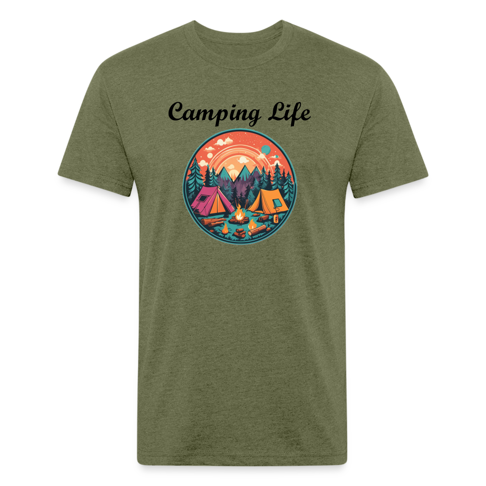 Camping Life Tee - heather military green