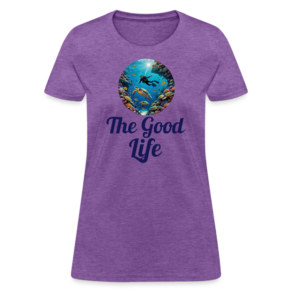 Good Life Diving Women's Tee - purple heather