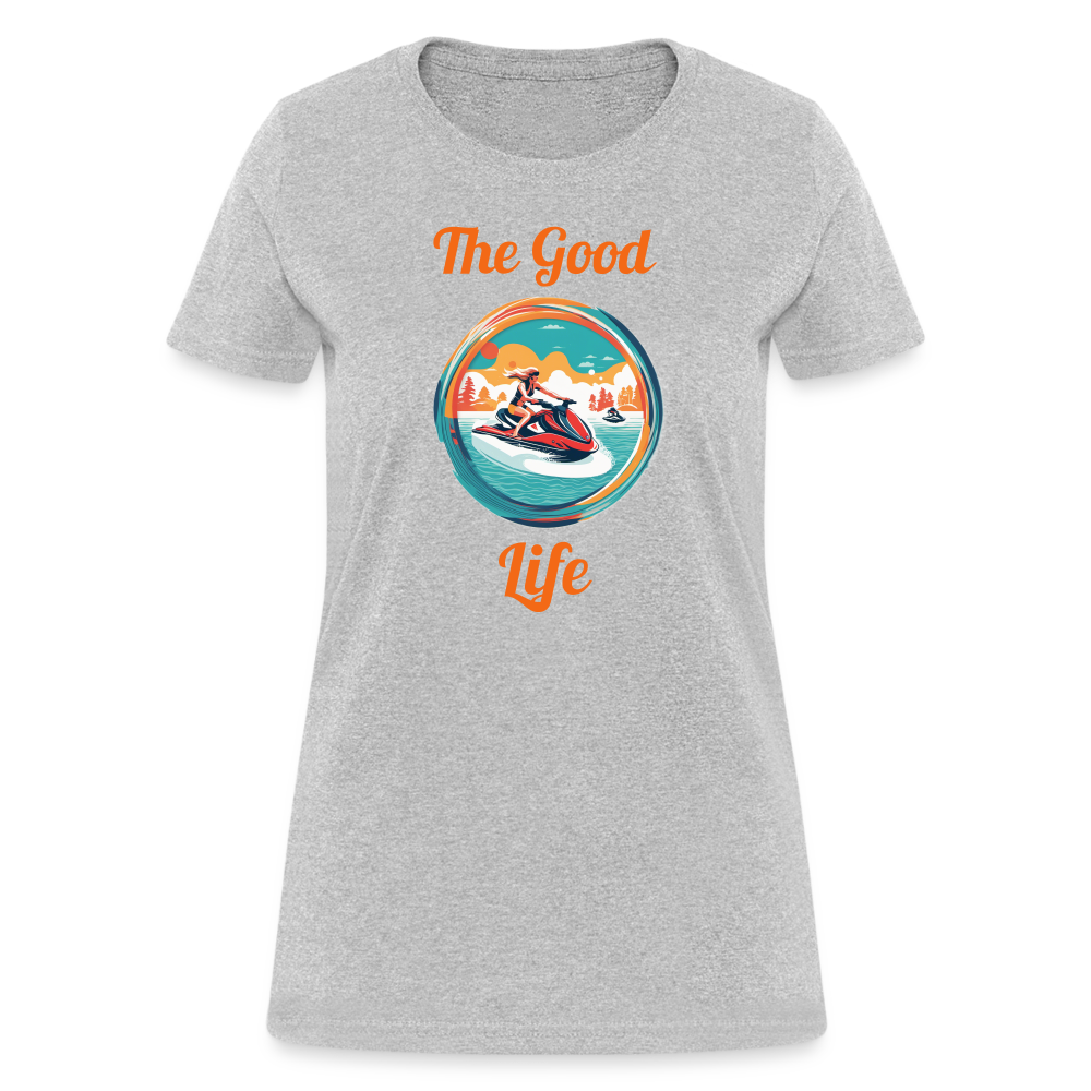 Good Life Jet Ski Women's Tee - heather gray