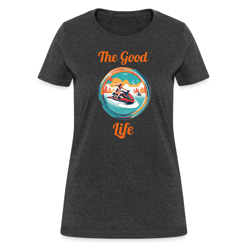 Good Life Jet Ski Women's Tee - heather black