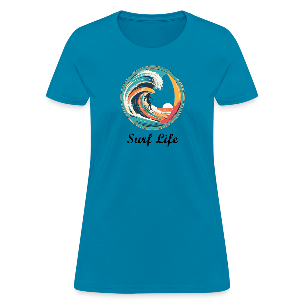 Surf Life Women's Tee - turquoise