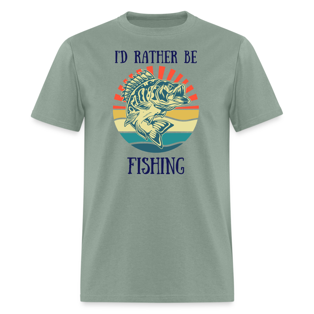 Rather Be Fishing Tee - sage