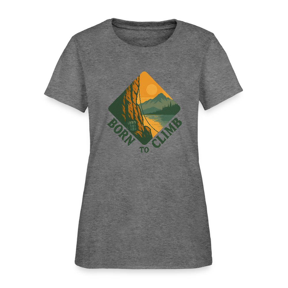 Born To Climb Women's Tee - graphite heather