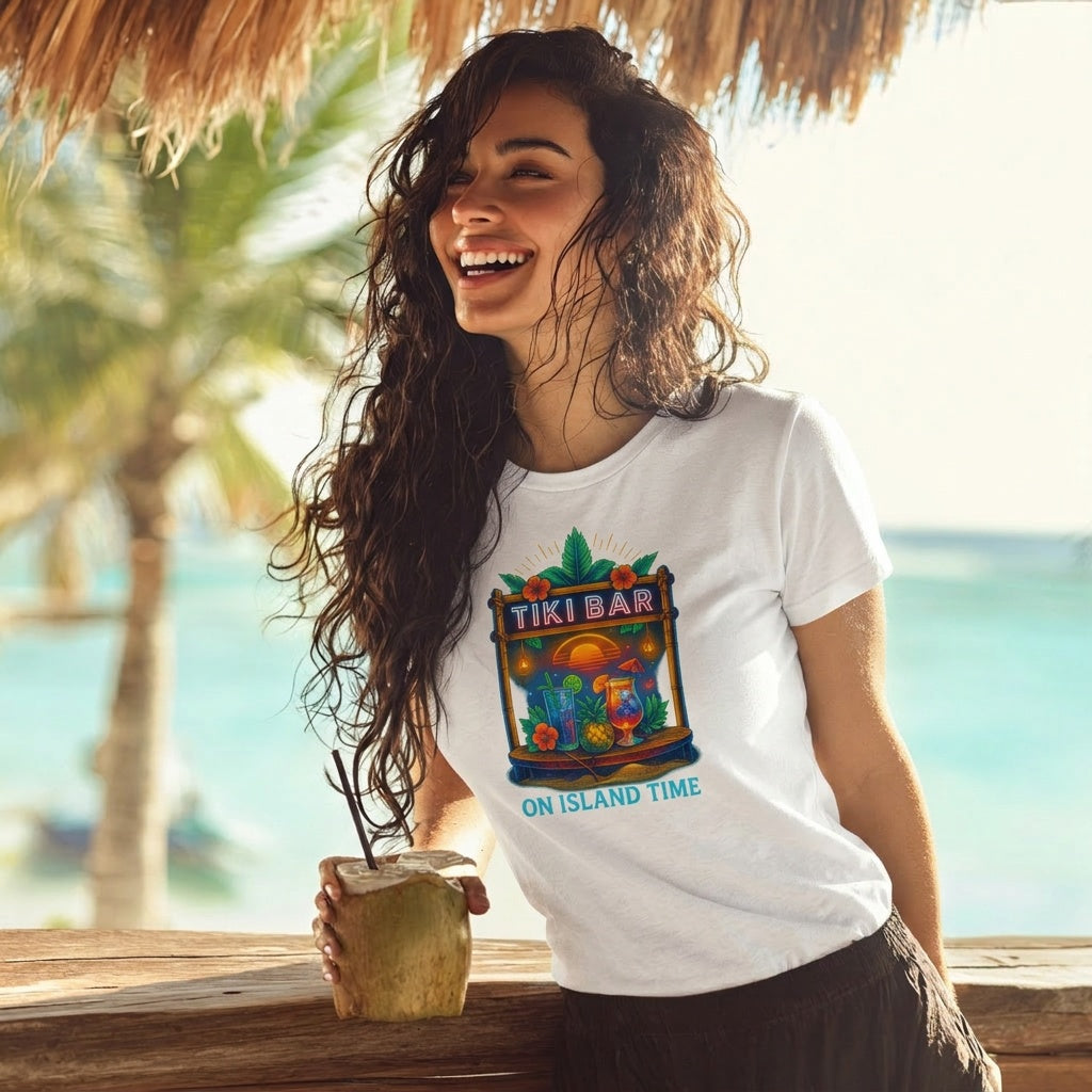 On Island Time Tiki Bar Tee