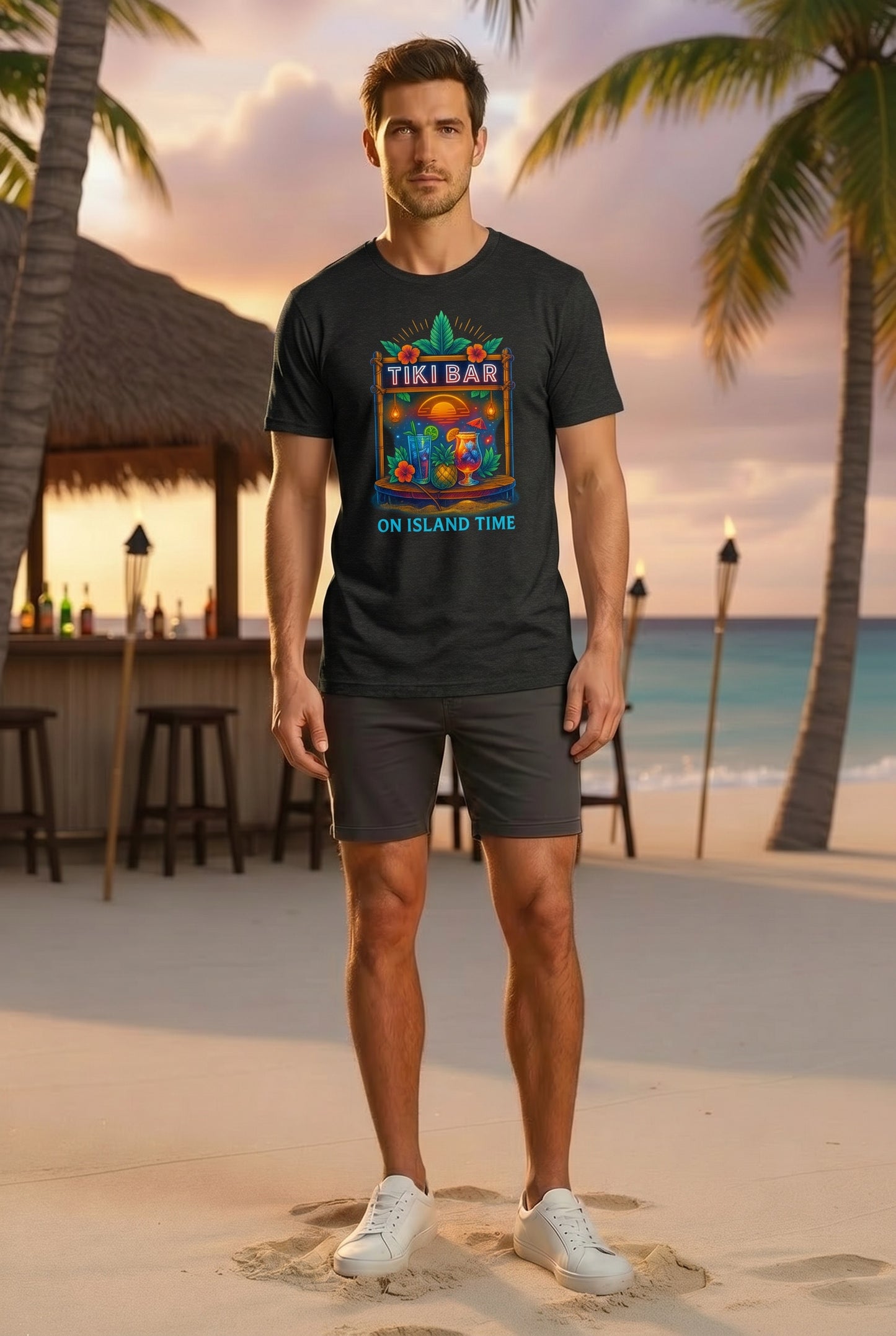 On Island Time Tiki Bar Tee