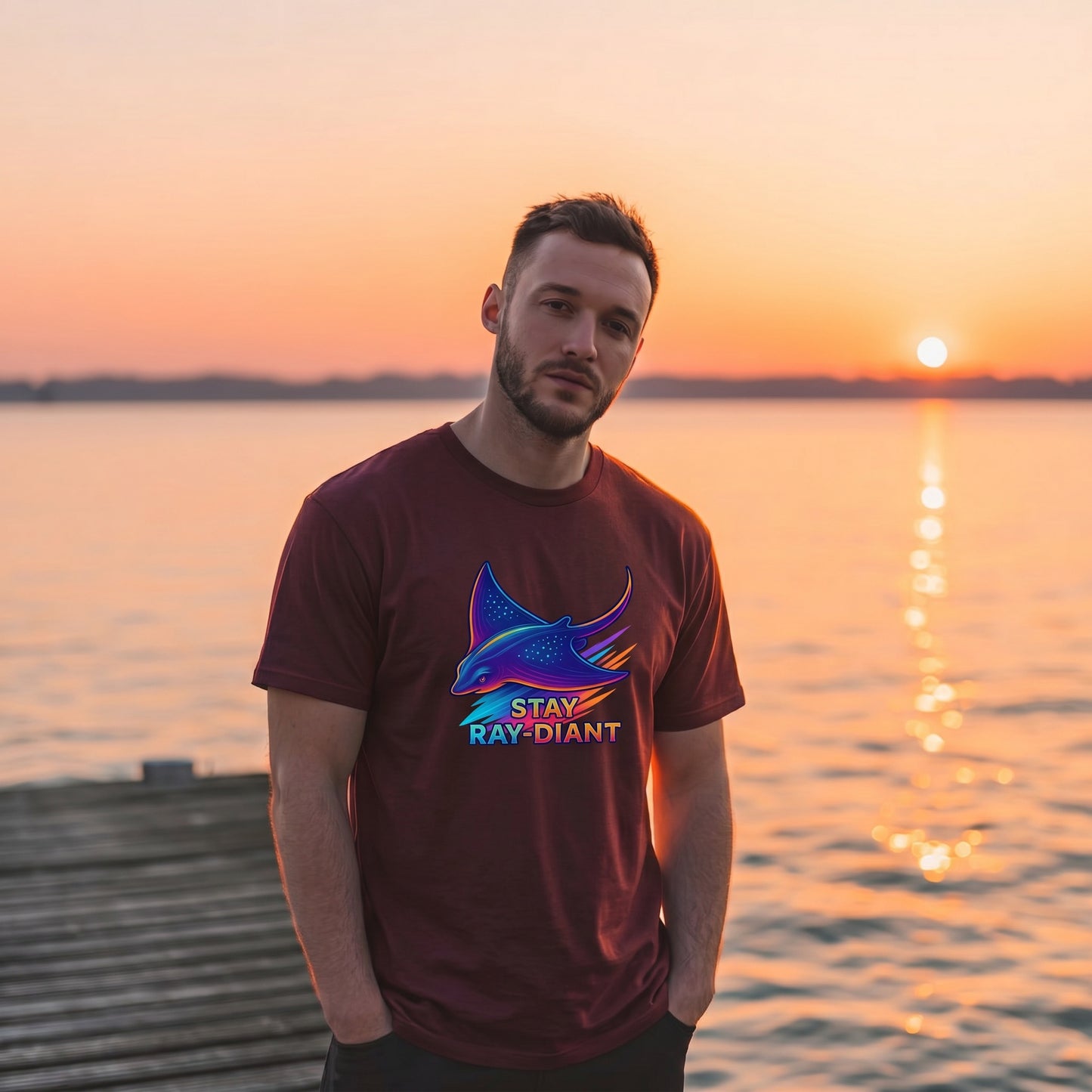 Stay Ray-Diant Stingray Beach Tee