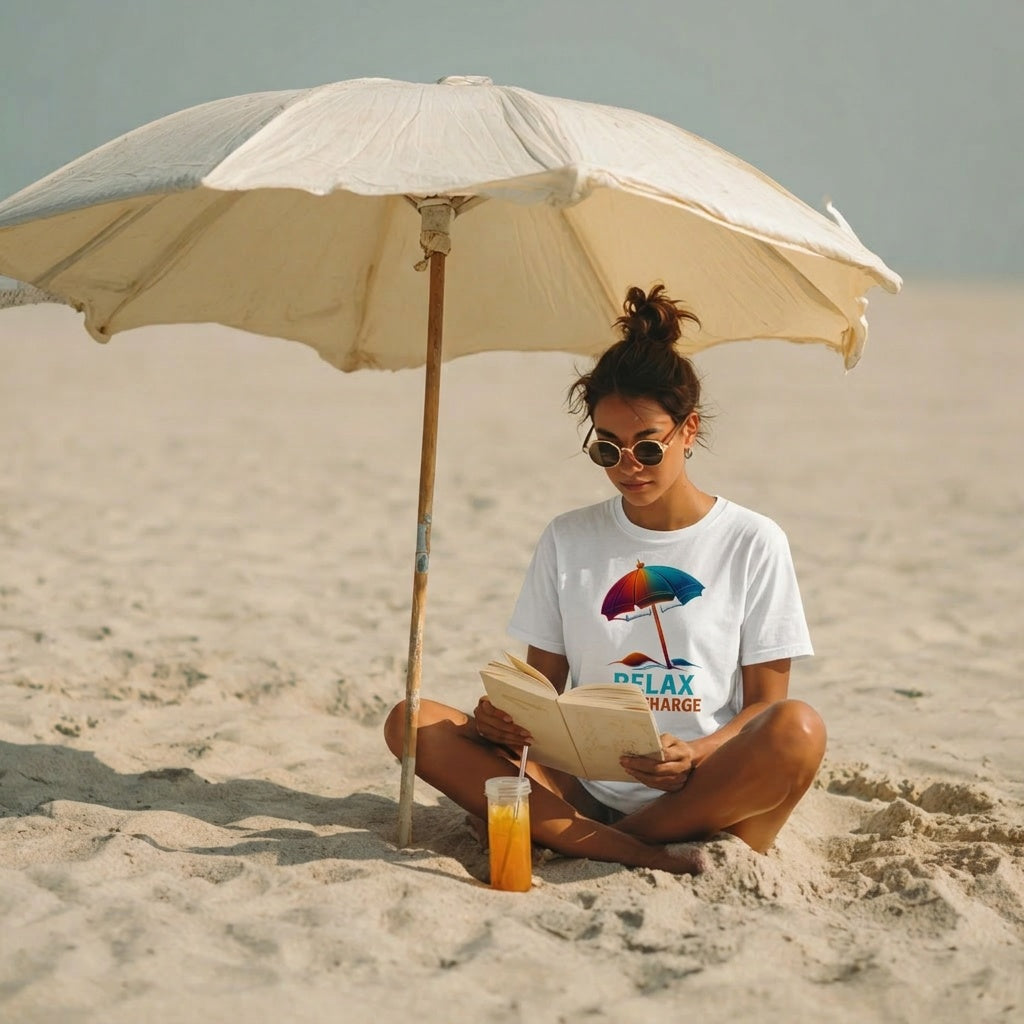 Relax & Recharge Beach Vacation Tee