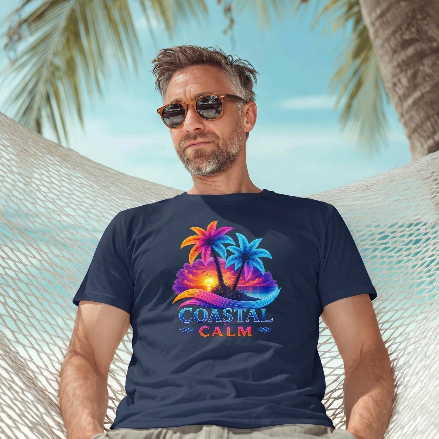 Coastal Calm Tropical Sunset Tee