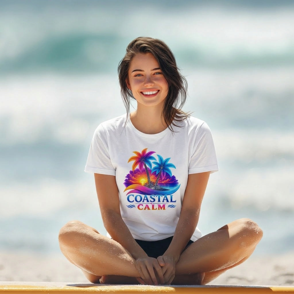 Coastal Calm Tropical Sunset Tee