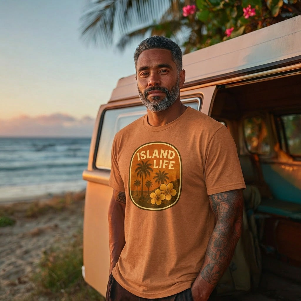 Island Life Vintage Tropical Tee